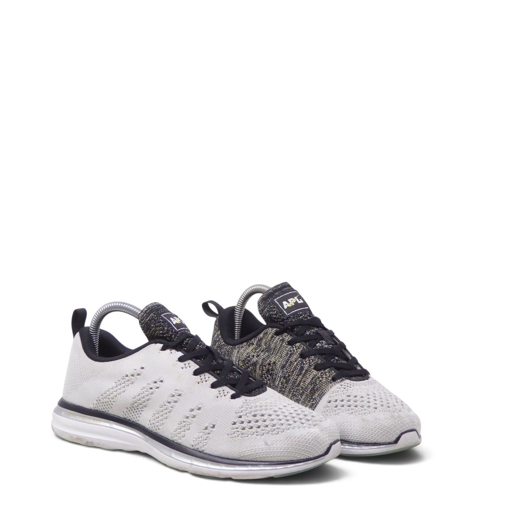 APL Womens TechLoom Pro Sneakers White Black Metallic 7.5
